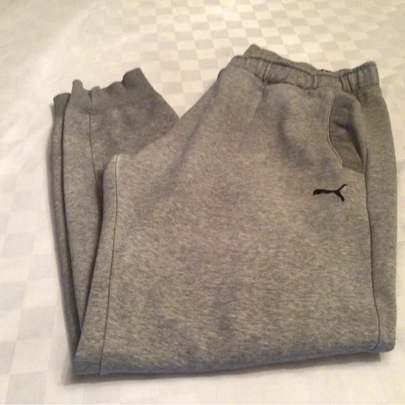 Puma Men’s Heather Gray Joggers - Picture 1 of 6